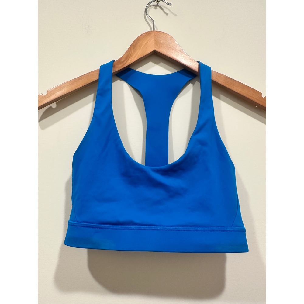 Lululemon Invigorate Bra Blue Racerback Sports Bra Size 4